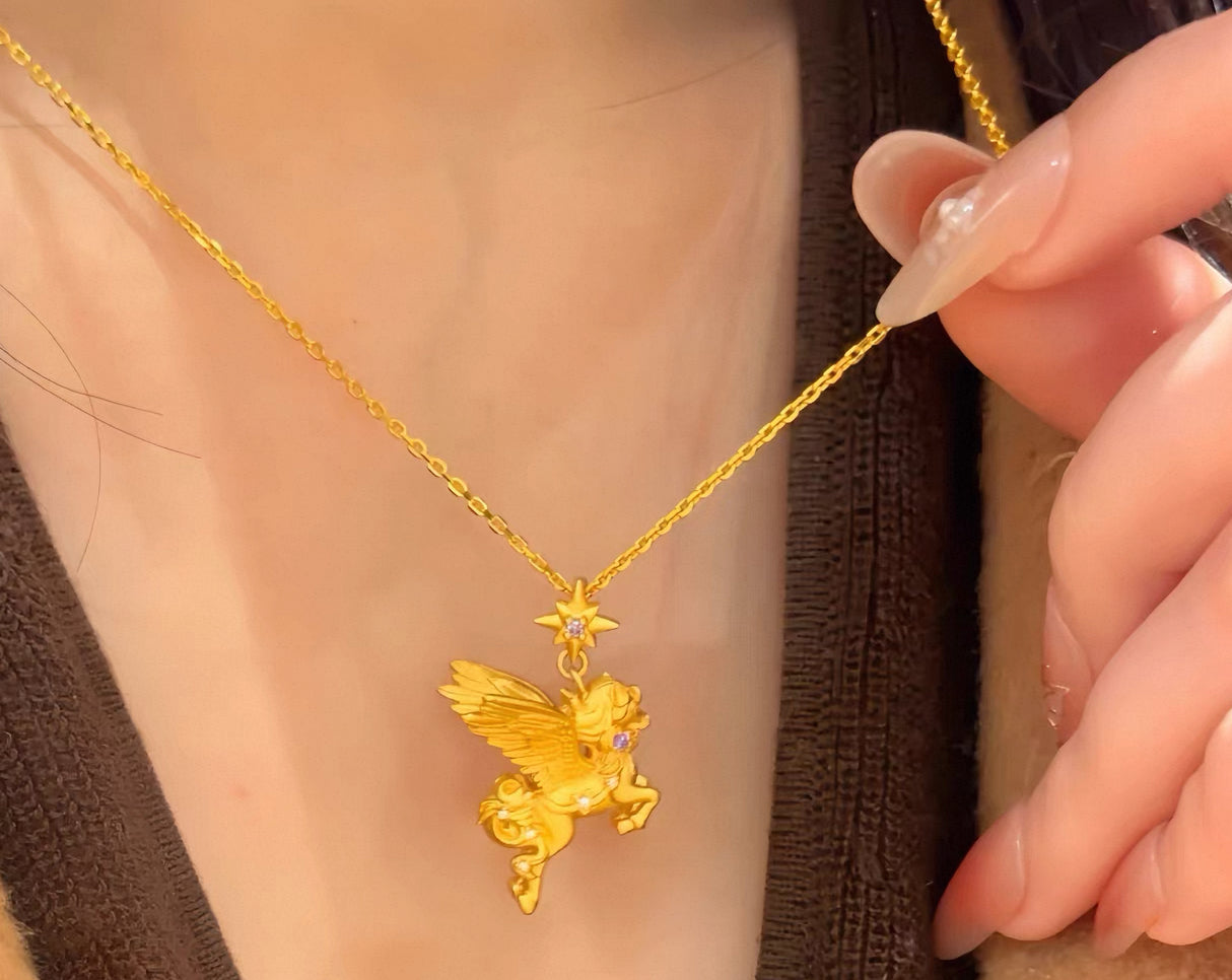Heavenly Pegasus Talisman Necklace — Soar Above Obstacles and Invite Good Fortune