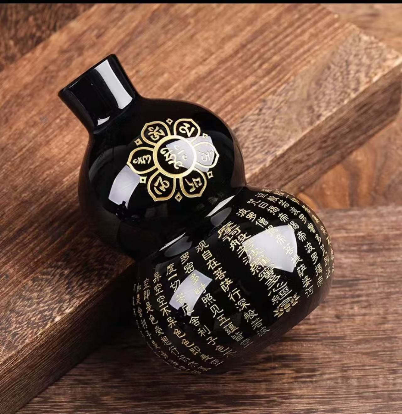 Black Obsidian Feng Shui Alignment Gourd
