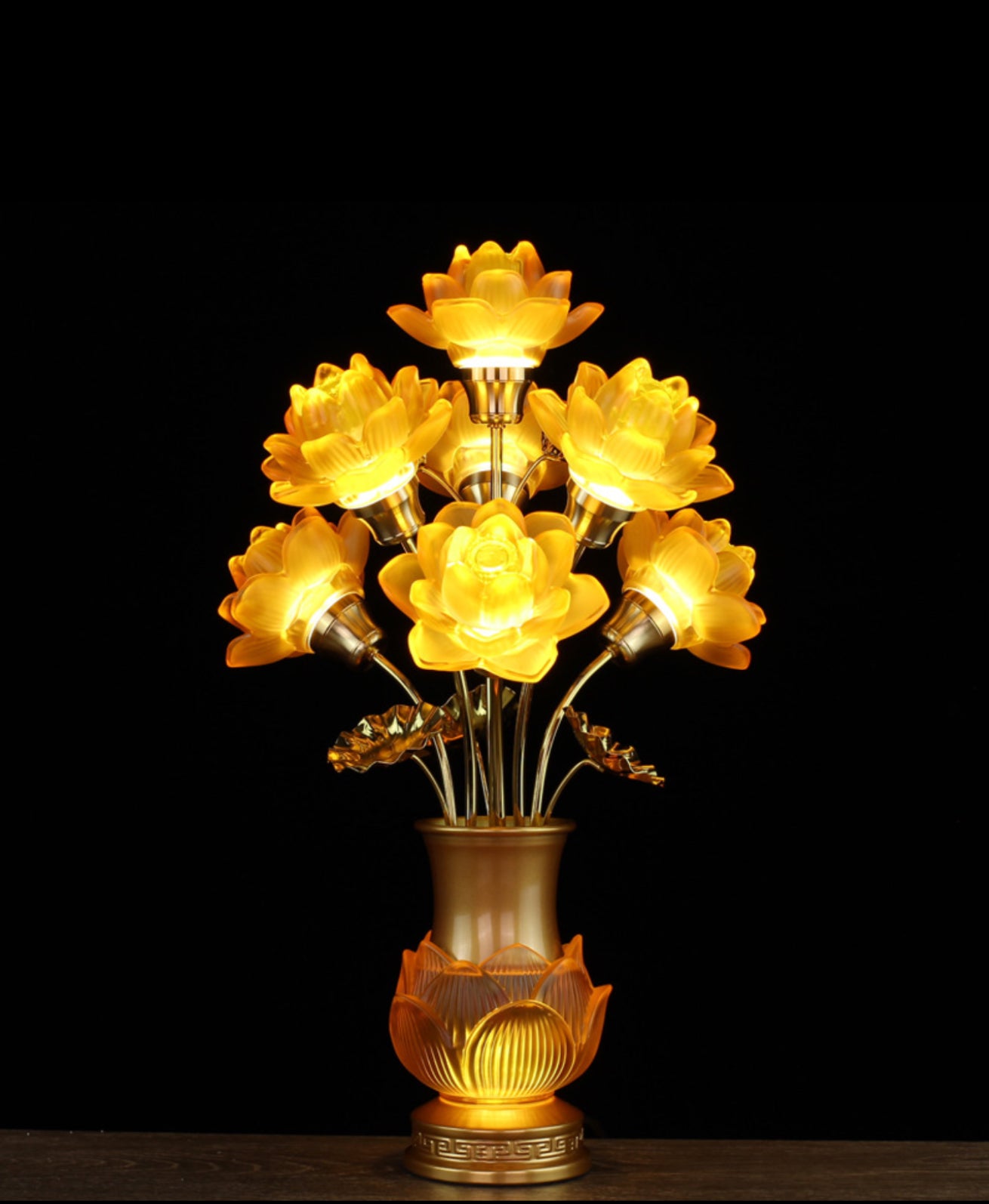 Prosperity Blossom Multi-Flower Lotus Energy Lamplight