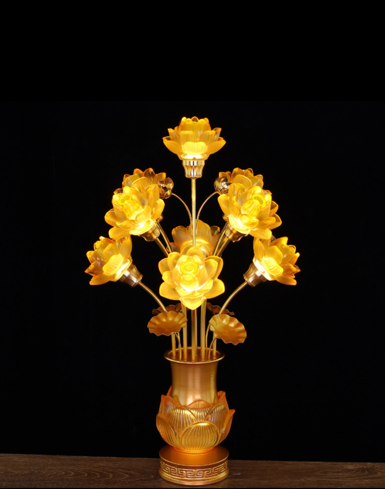 Prosperity Blossom Multi-Flower Lotus Energy Lamplight