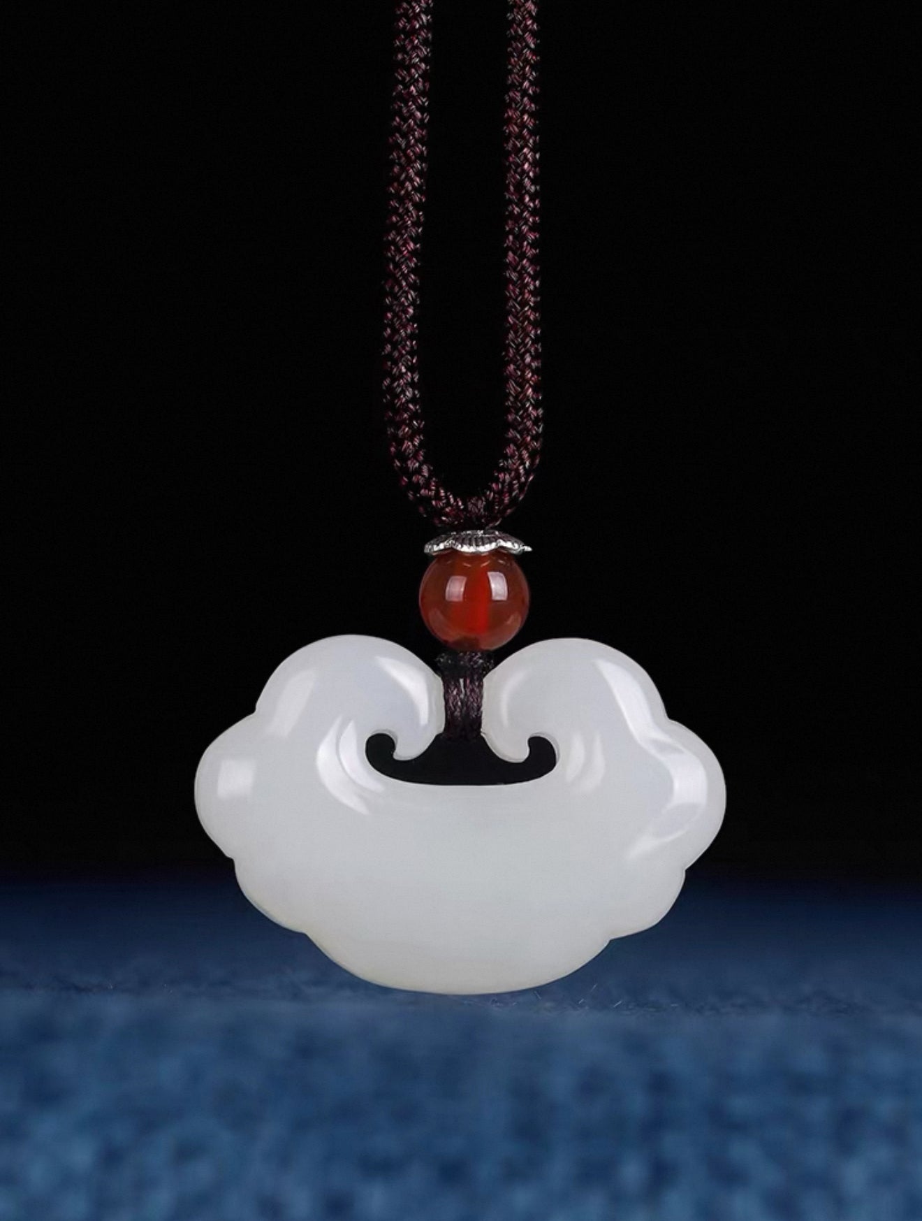 Peace Lock Hetian Jade Protection Pendant