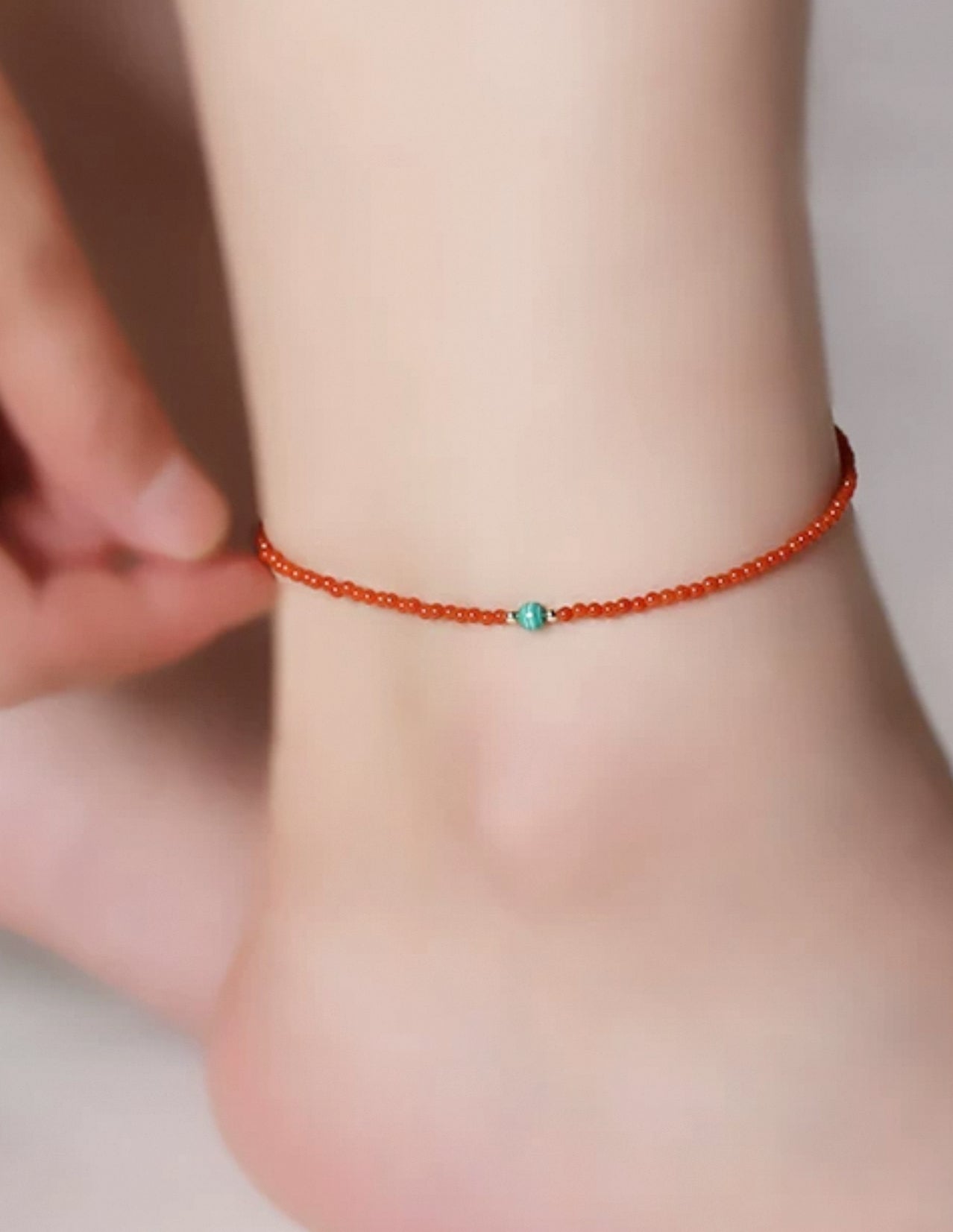 Personalized 5-Element Energy Crystal Anklet