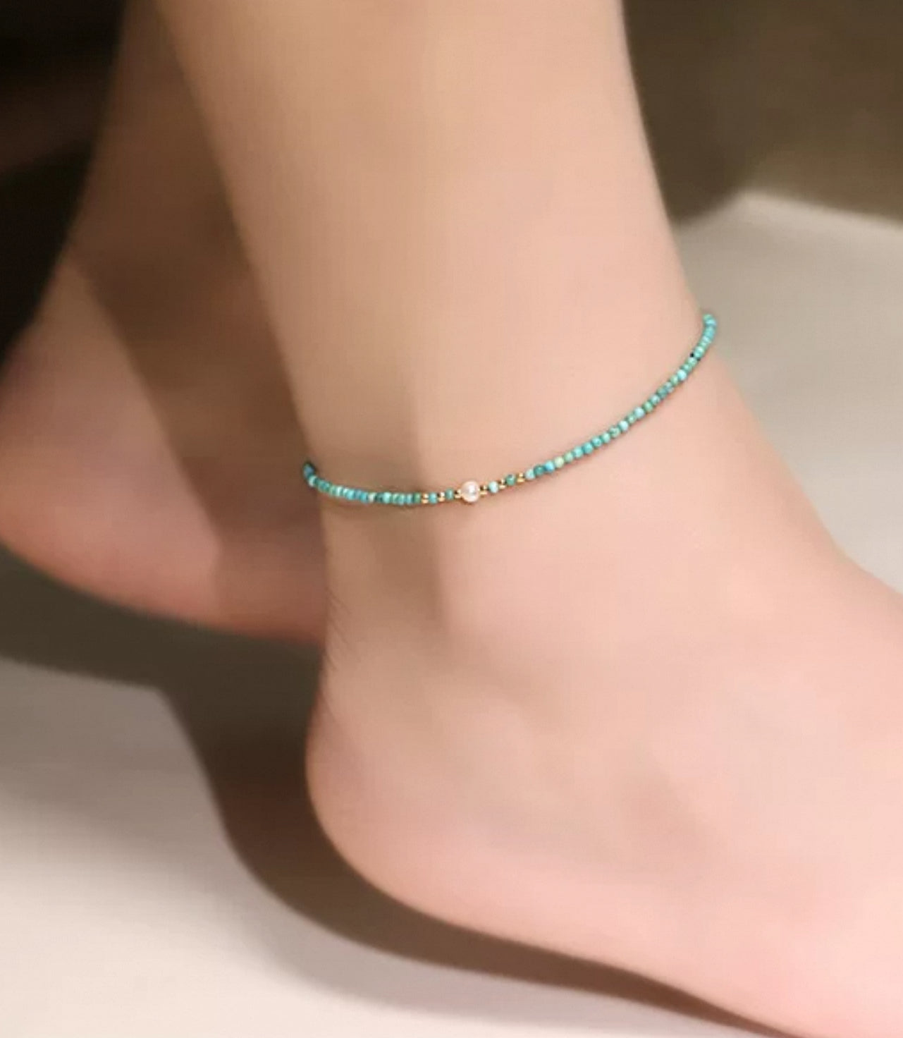Personalized 5-Element Energy Crystal Anklet