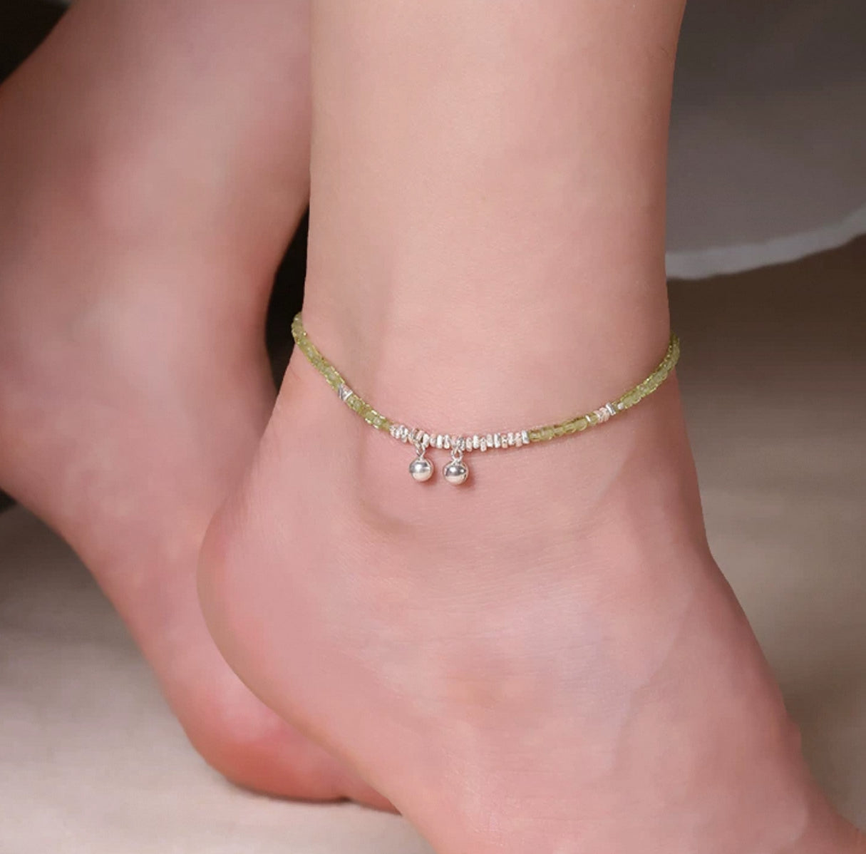 Personalized 5-Element Energy Crystal Anklet