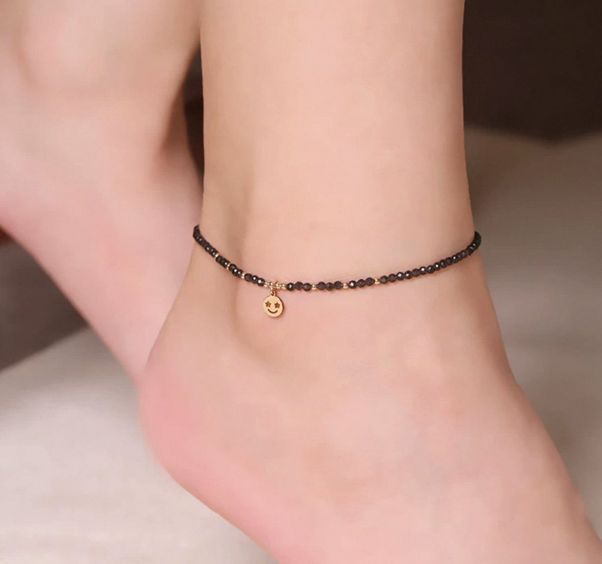 Personalized 5-Element Energy Crystal Anklet