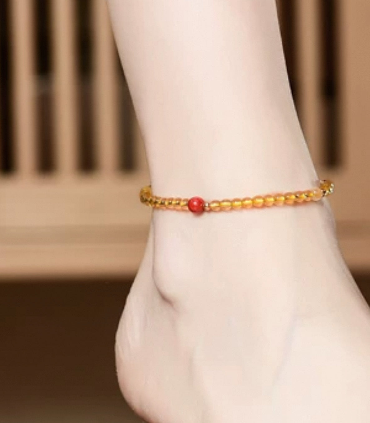 Personalized 5-Element Energy Crystal Anklet
