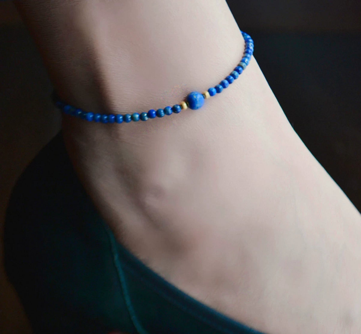 Personalized 5-Element Energy Crystal Anklet