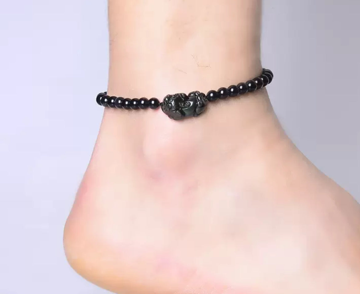Personalized 5-Element Energy Crystal Anklet
