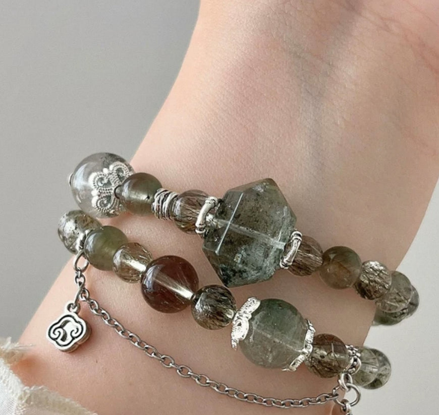 Wood  Element Crystal Bracelet Series