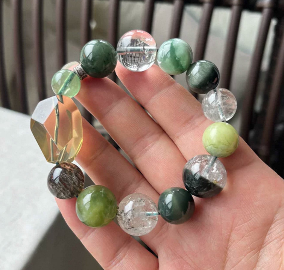Wood  Element Crystal Bracelet Series