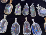 Rainbow Clear Quartz Crystal Pendant – Silver Frame | Energy Cleanser & Good Luck Magnet