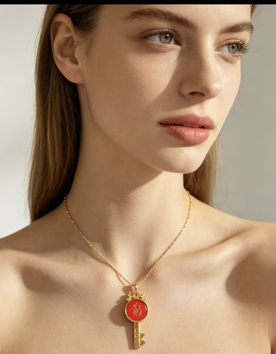 Blessed Double-Sided Success Blessing Talisman Necklace