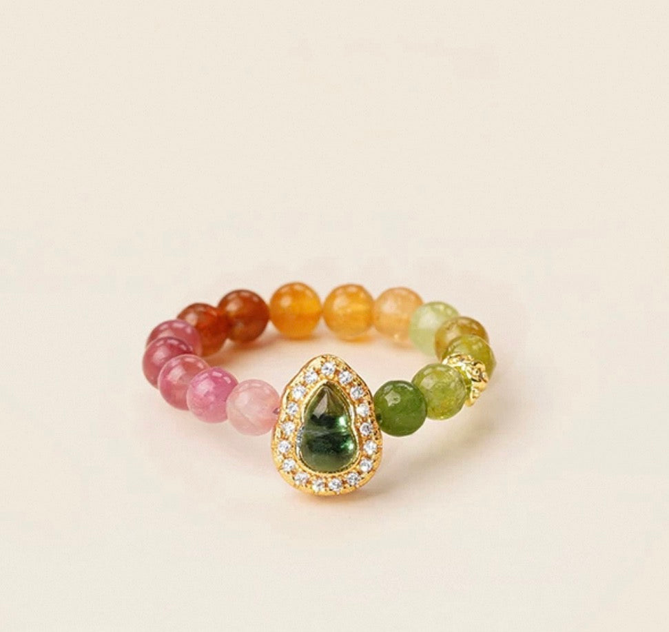 Five Element Crystal Ring