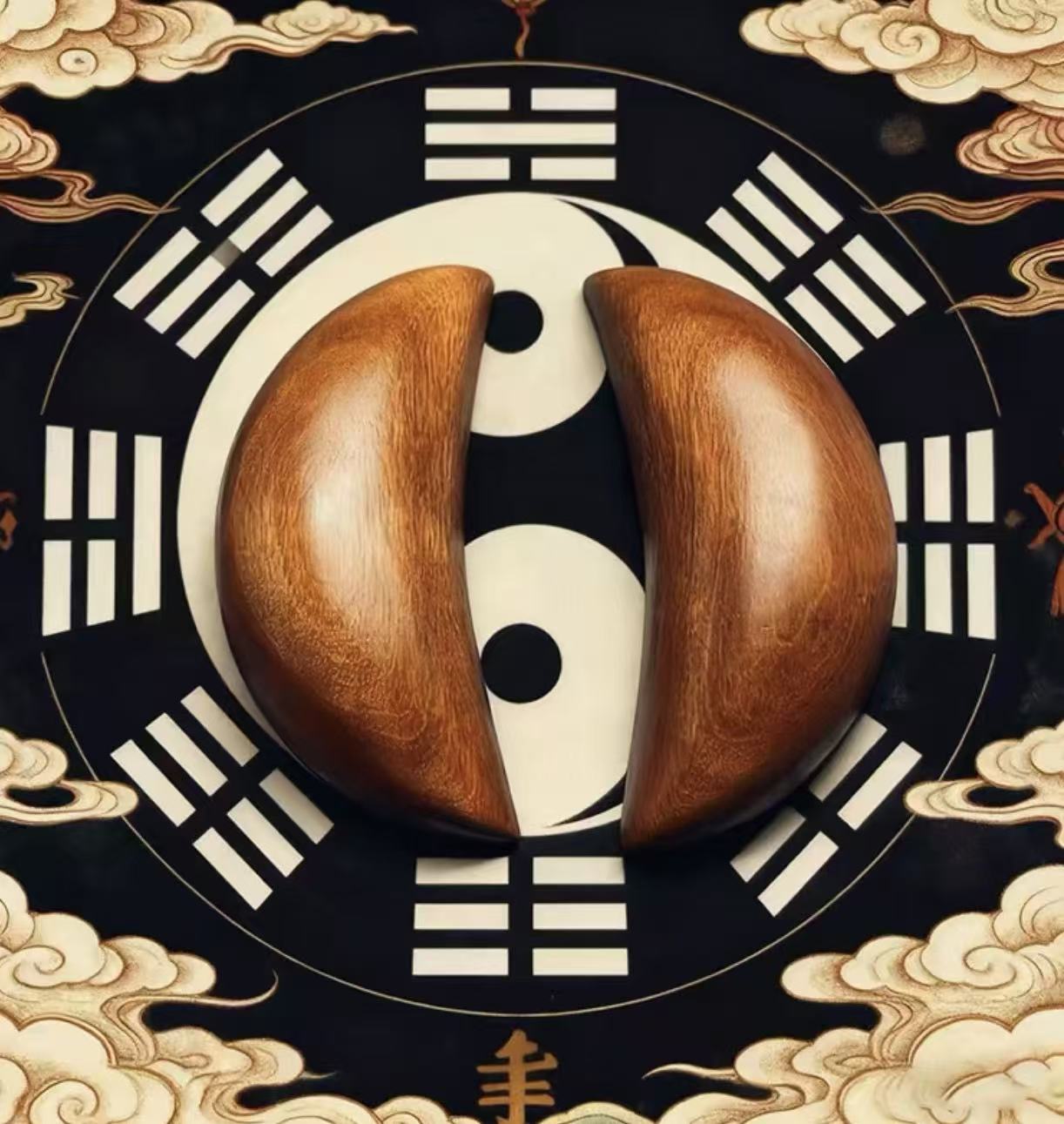 Taoist Jiaobei Divination Blocks